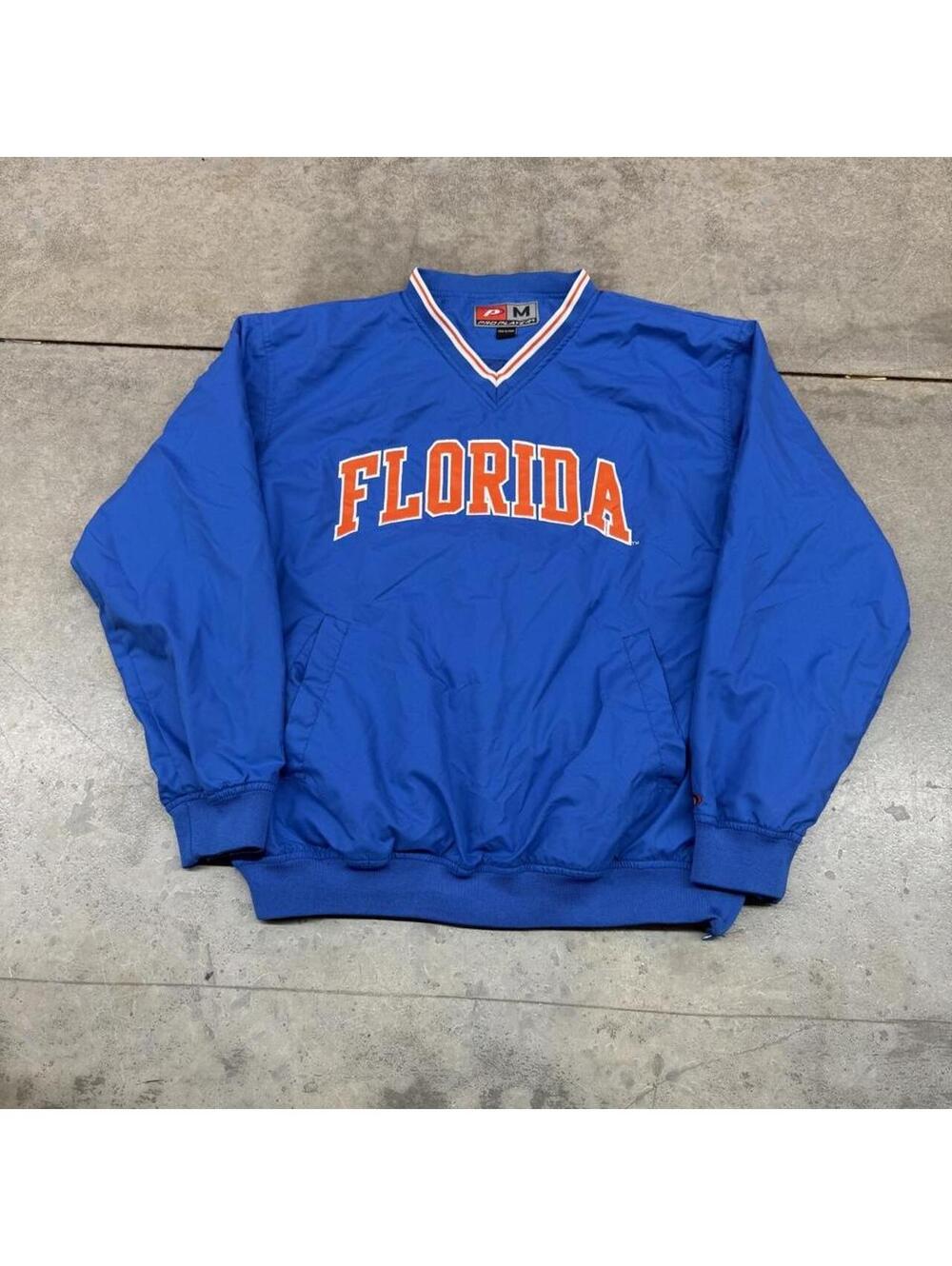 vintage university of florida gators pullover windbreaker jacket size medium